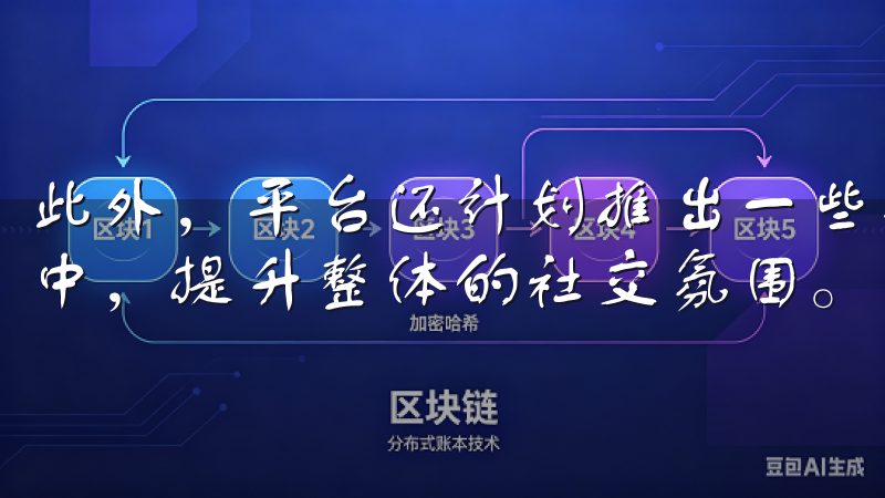 此外，平台还计划推出一些有趣的活动和竞赛，鼓励用户参与其中，提升整体的社交氛围。