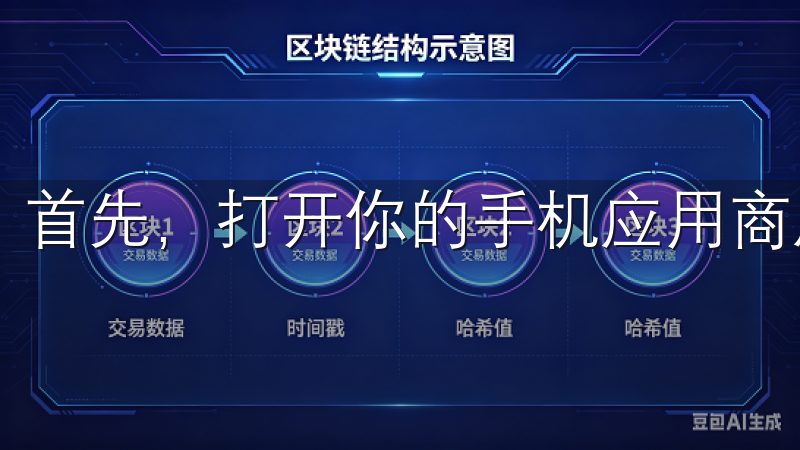 首先，打开你的手机应用商店。