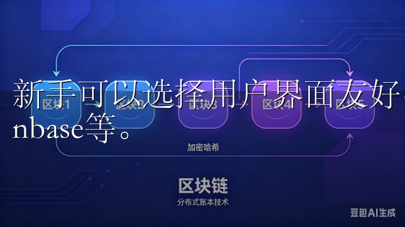 新手可以选择用户界面友好、交易功能简单的平台，比如Coinbase等。