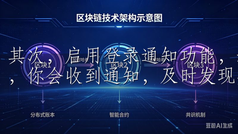 其次，启用登录通知功能，这样每当有新的设备登录你的账户时，你会收到通知，及时发现异常登录。