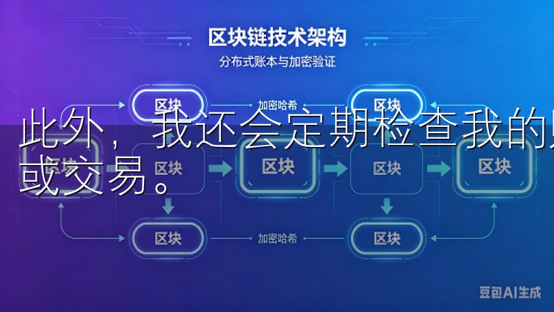 此外，我还会定期检查我的账户活动，确保没有未经授权的登录或交易。