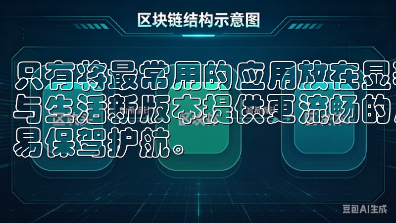 只有将最常用的应用放在显著位置，我才能高效地进行日常工作与生活新版本提供更流畅的用户界面和多项安全升级，为您的交易保驾护航。