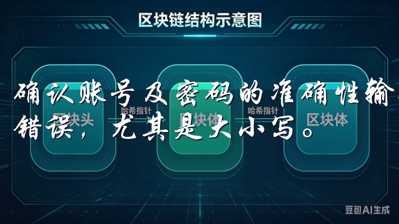 确认账号及密码的准确性输入账号和密码时，确保没有出现拼写错误，尤其是大小写。
